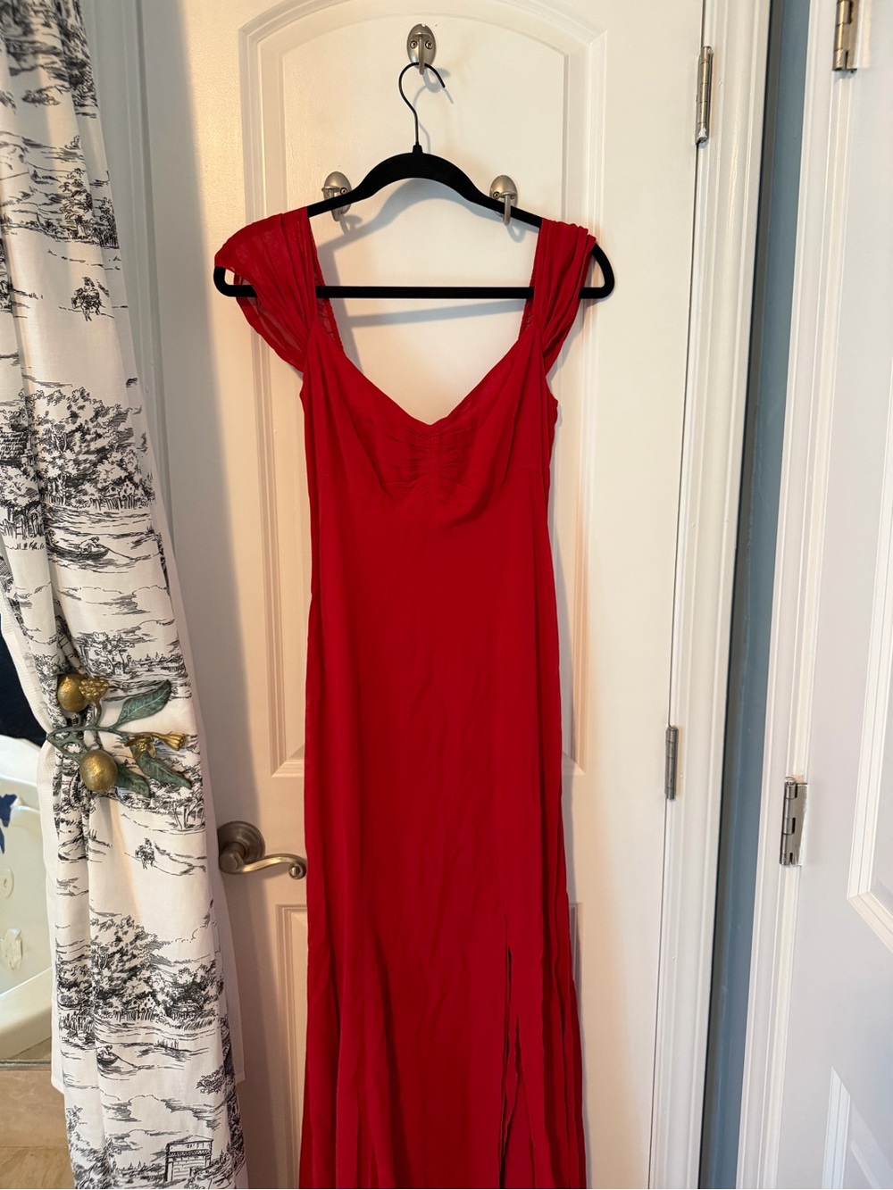 Reformation Red Sweetheart Midi Dress - Picture 5 of 5